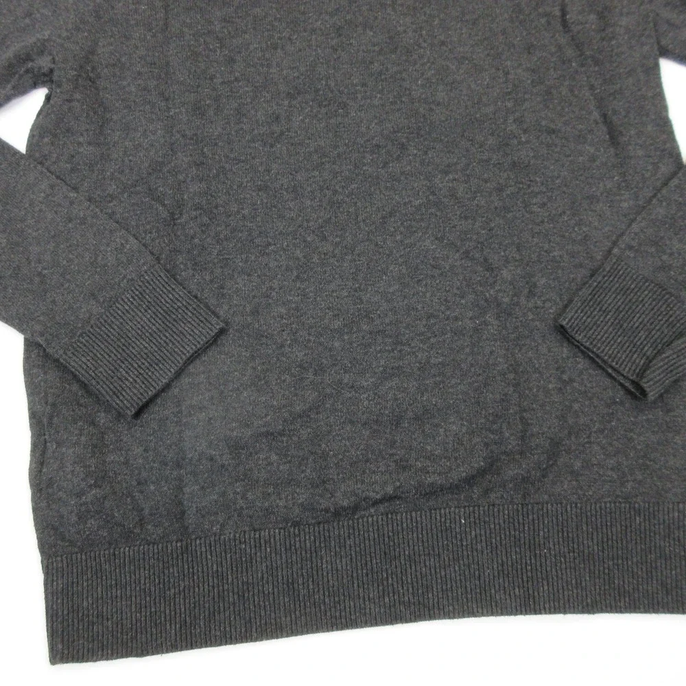 Abercrombie & Fitch Sweater Mens Small Gray Crewneck Cotton Cashmere Logo